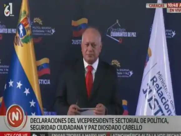 Cabello anuncia decomiso más de 52 toneladas" de sustancias prohibidas