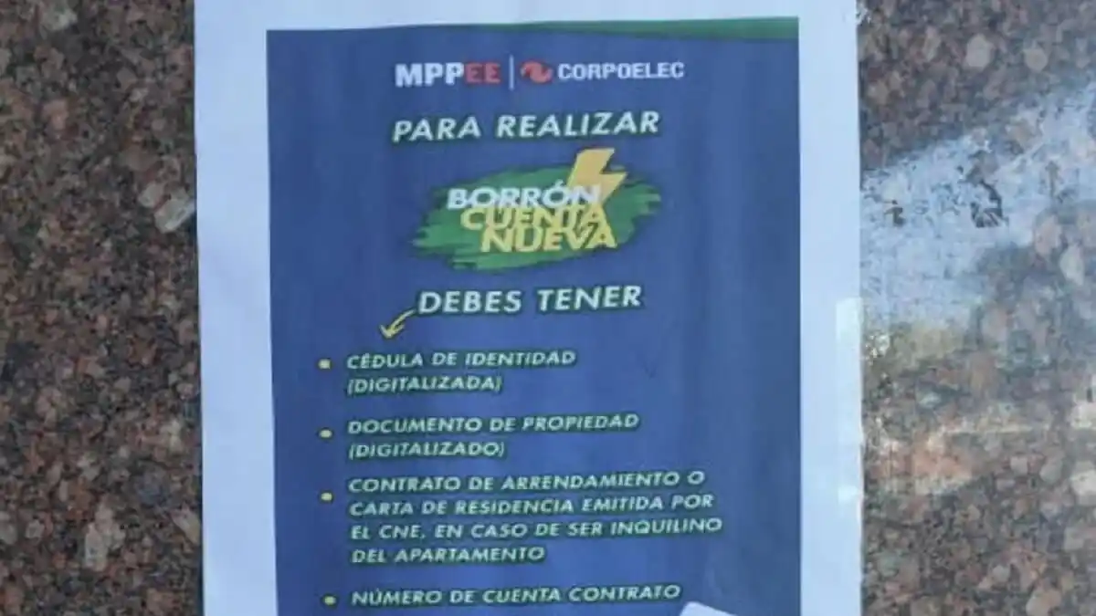 SIGUE LA GUACHAFITA de Corpoelec: vuelve a extender el plazo para registro en el plan BORRÓN y CUENTA NUEVA