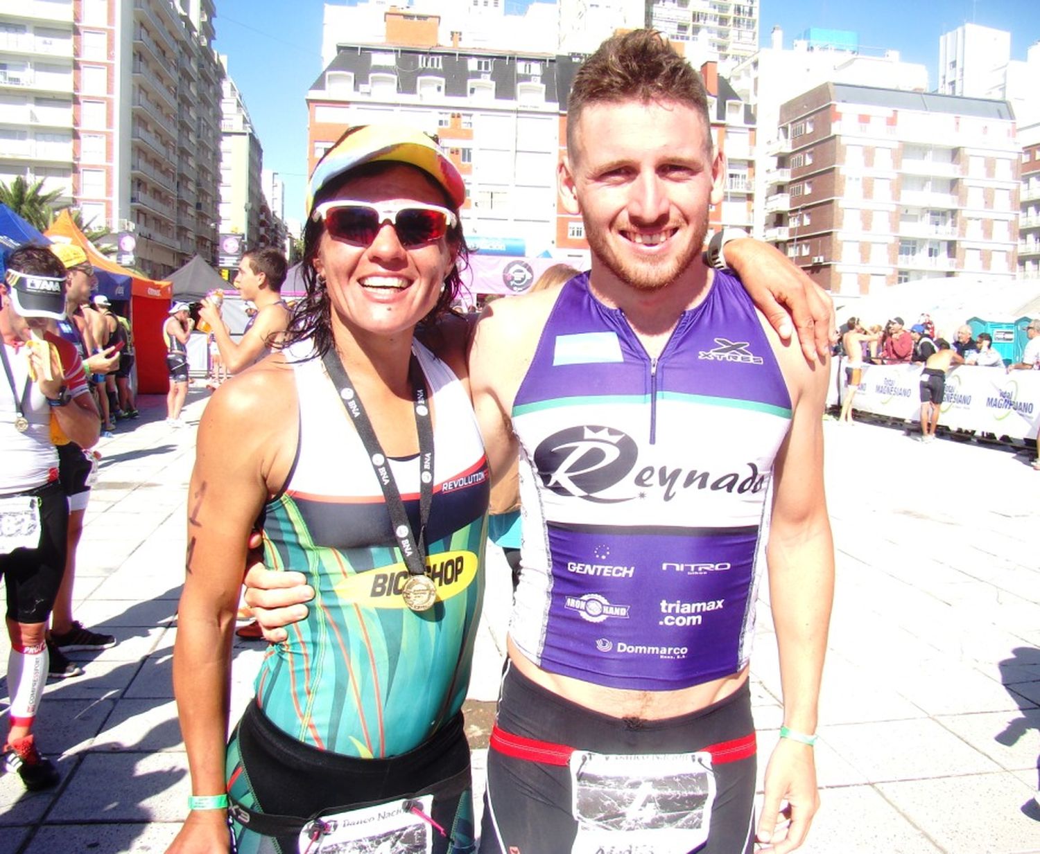 Beltrán y Ortega ganaron el Triatlón Olímpico