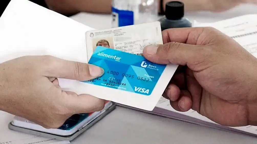 Se acredita el saldo de la Tarjeta Alimentar