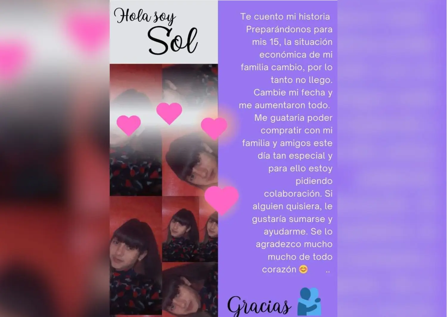 Colaboración para los 15 de Sol: “No pedimos plata, pedimos un granito de arena”