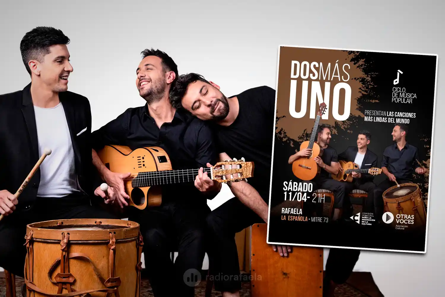 Dos Más Uno vuelve a Rafaela con "Las canciones más lindas del mundo": "A nosotros nos encanta tocar"