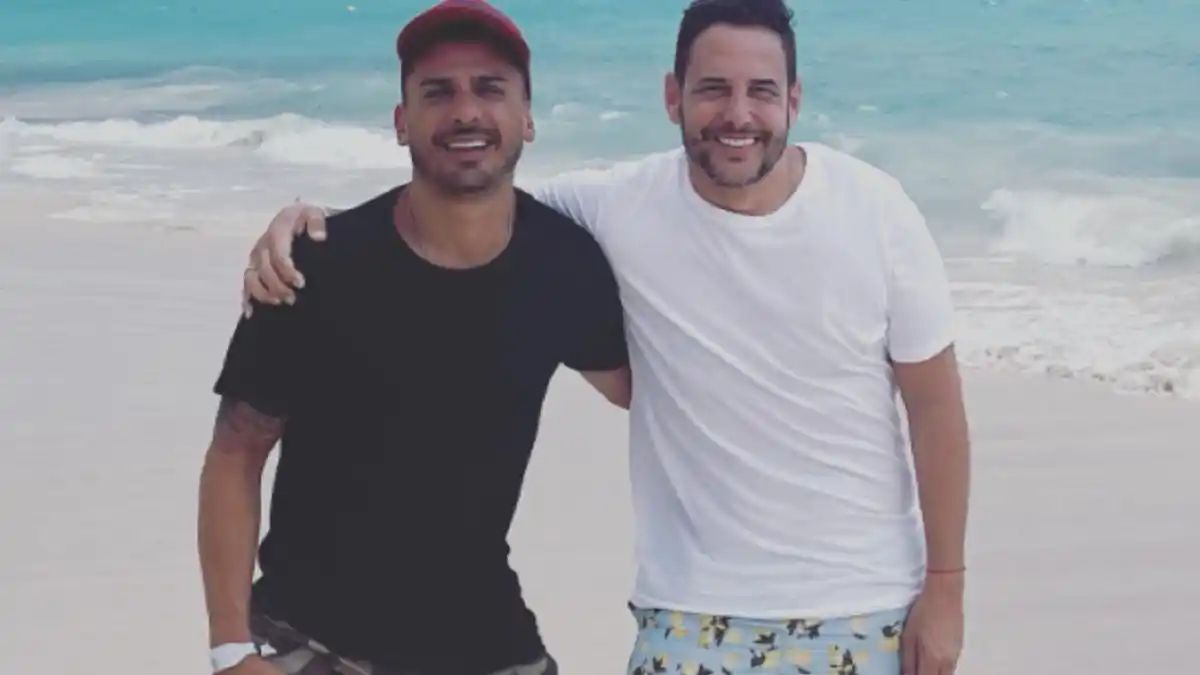 Rodrigo Lussich y su novio, románticos en Punta Cana