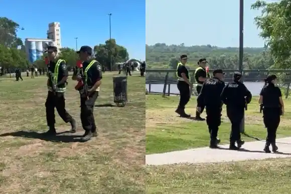 Comenzaron los patrullajes de la policía con armas lanzadoras Byrna en Rosario