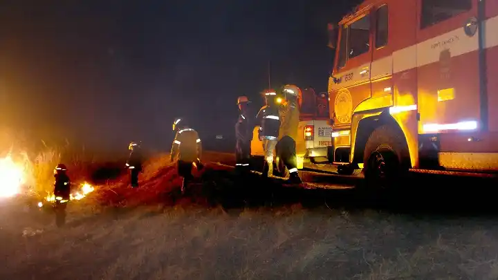 Incendio y choque en cadena sobre ruta 12