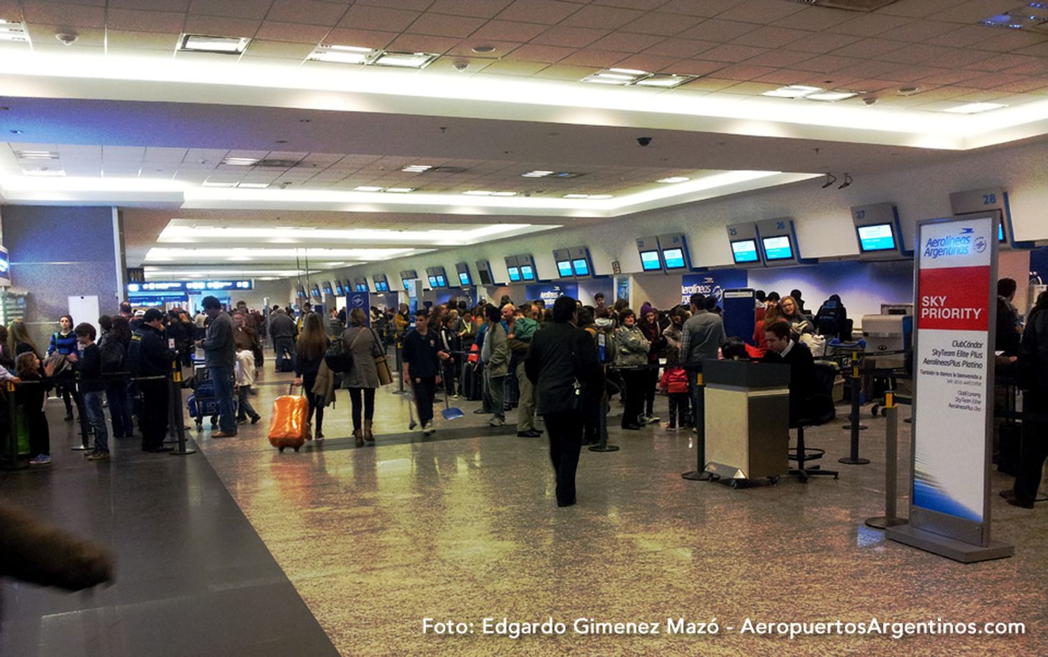 Ranking de aeropuertos argentinos por tráfico de pasajeros en 2014