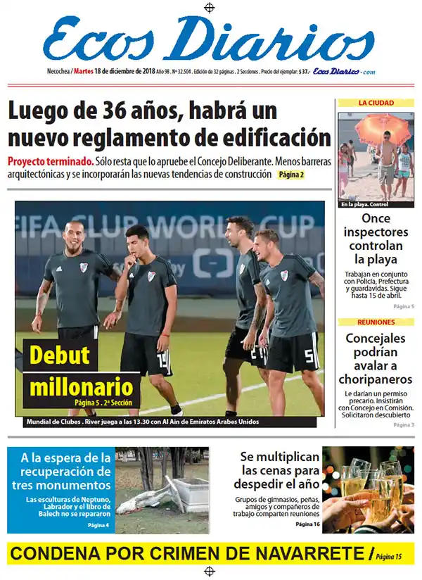 Tapa del 18 de diciembre de 2018