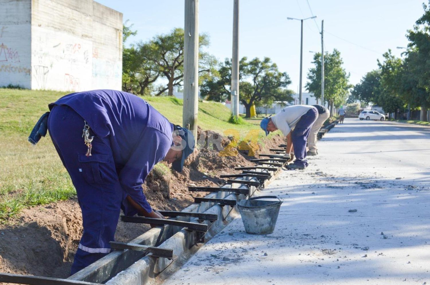 El Gobierno venadense avanza con la construcción de cordones cuneta