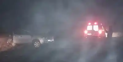 Ruta 8: un hombre murió tras perder el control de su camioneta, cruzarse de carril y terminar en la banquina