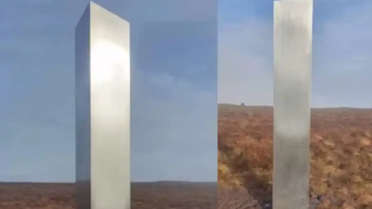 SE REACTIVA EL MISTERIO: revelan aparición de extraño monolito de acero de 4 metros
