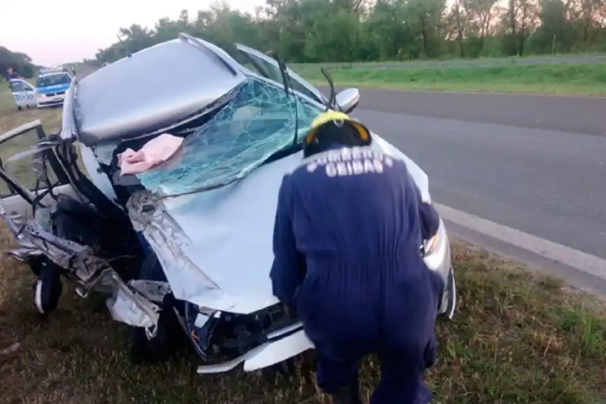 Violento accidente en Ruta 12: tres personas fueron hospitalizadas