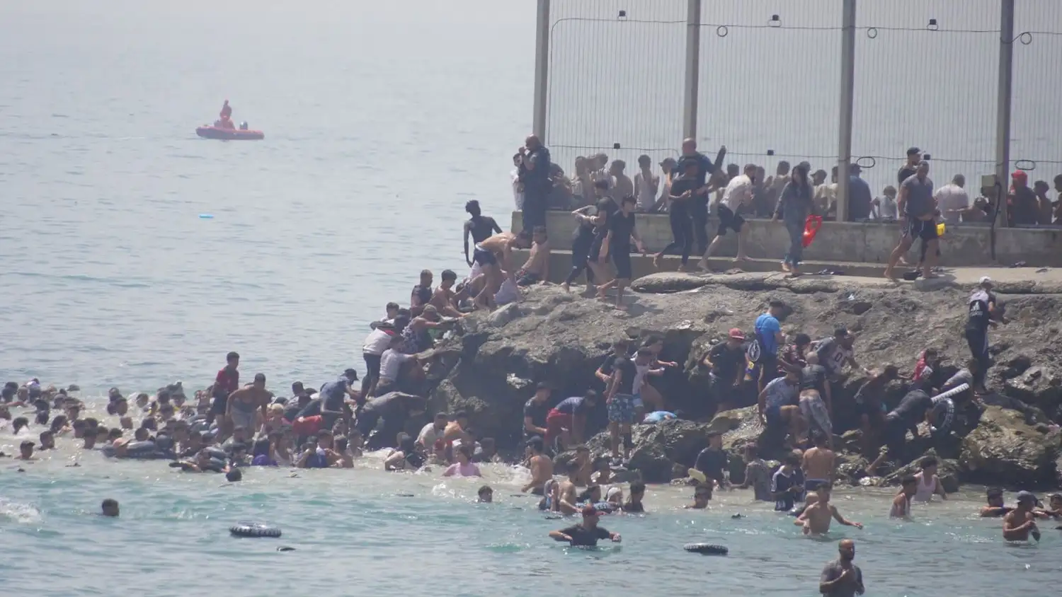 La llegada de los migrantes marroquíes.