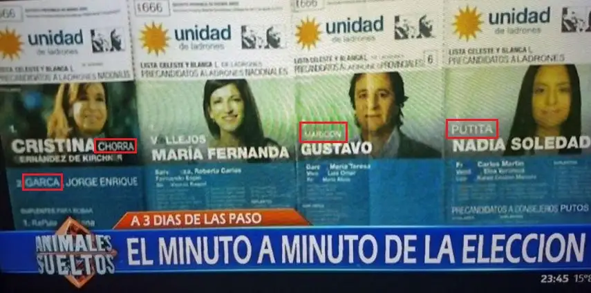 Papelón en lo de Fantino: pusieron una boleta ofensiva contra precandidatos K