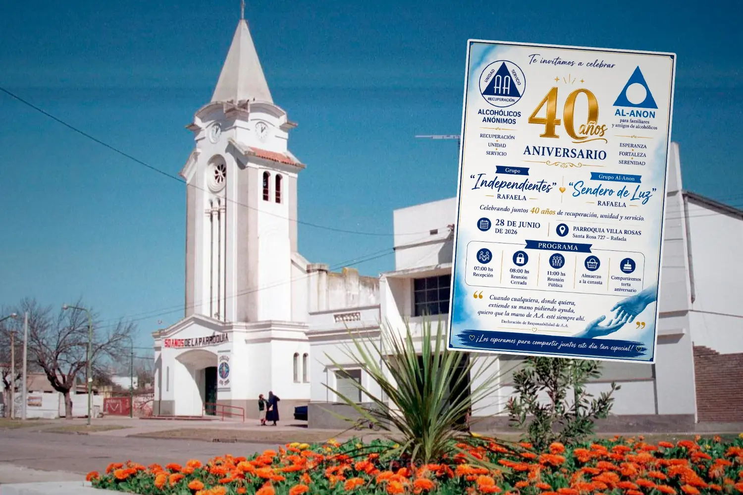 El Grupo Independiente de A.A. y Al-Anon Sendero de Luz celebran 40 años de trayectoria