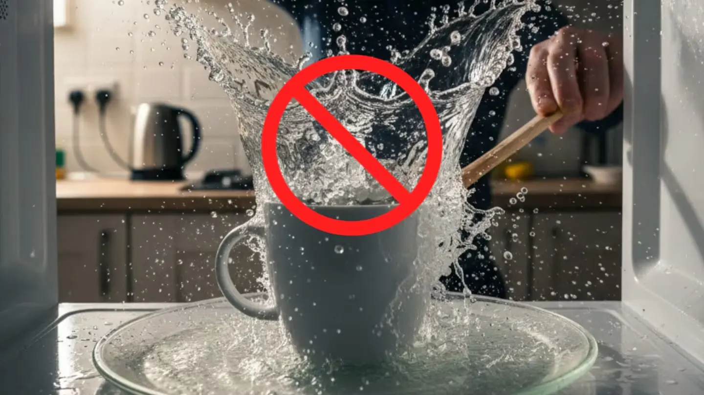 ¡Cuidado con el 'superheating'! Hervir agua en el microondas sin precaución puede provocar una violenta explosión de vapor y agua hirviendo