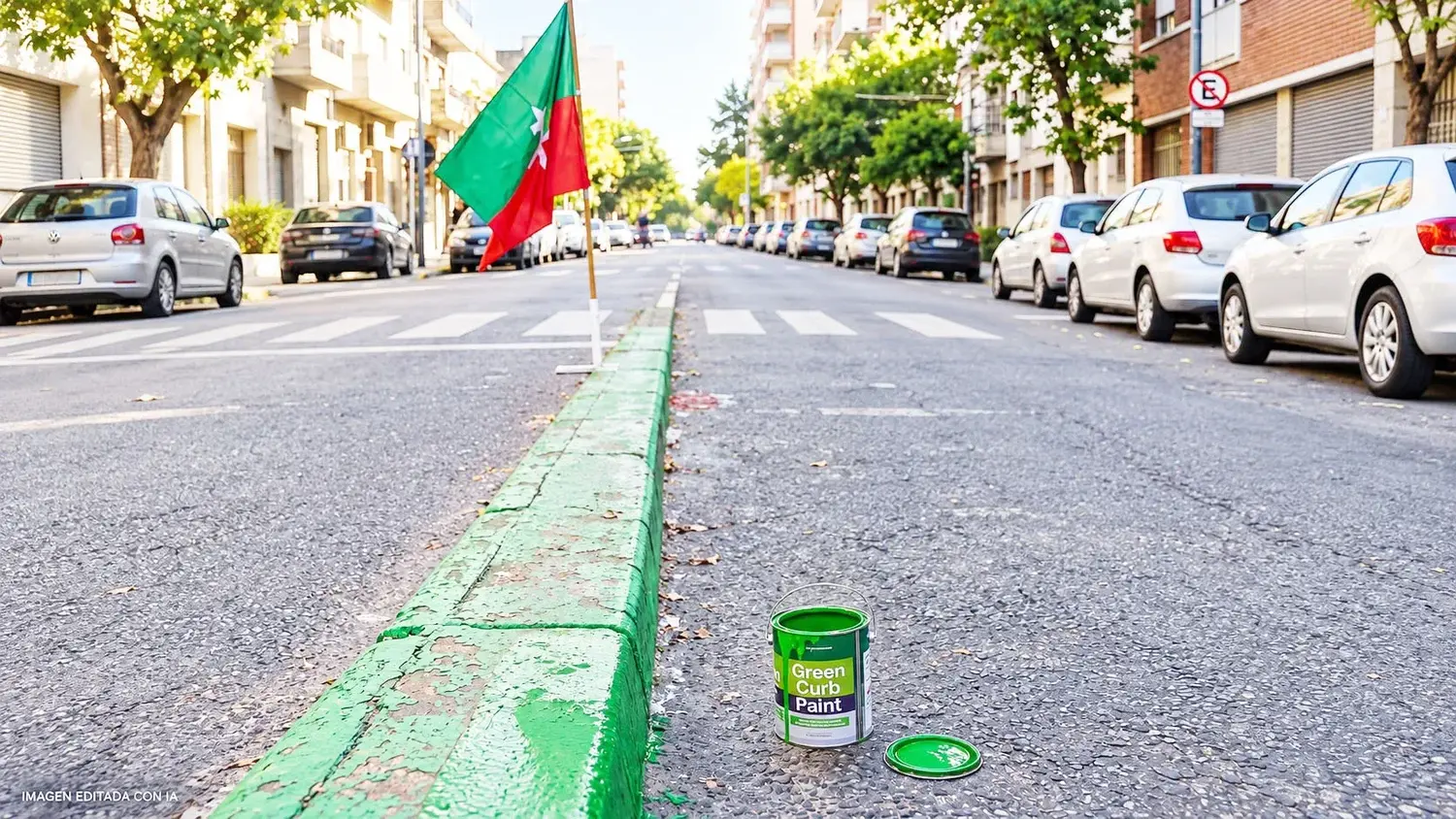 El PJ cuestionó al Municipio por el deterioro de los cordones pintados para el estacionamiento medido
