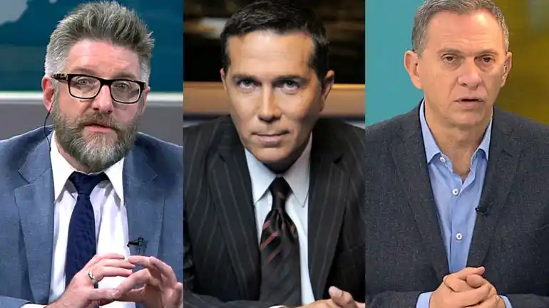 Moderadores del primer debate presidencial: Barili, Bonelli y Novaresio 
