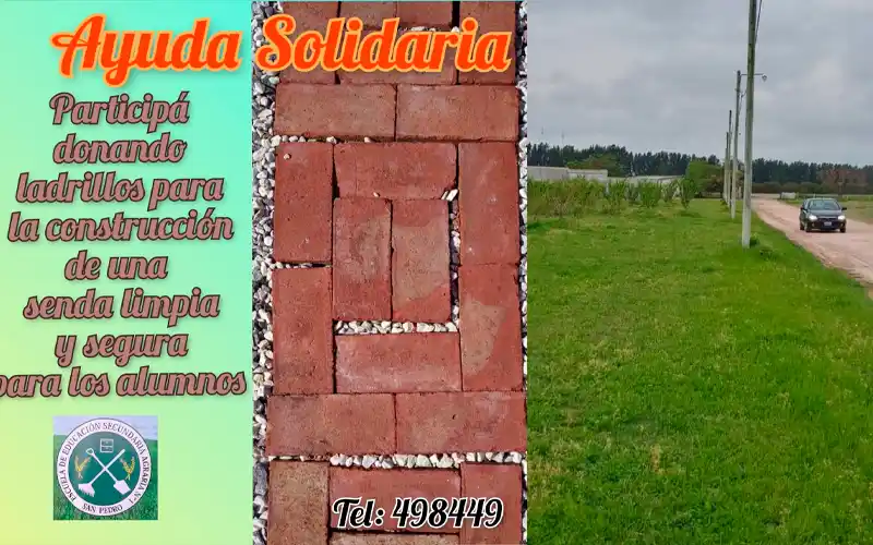 La Escuela Agropecuaria recolecta ladrillos para construir una senda para los alumnos