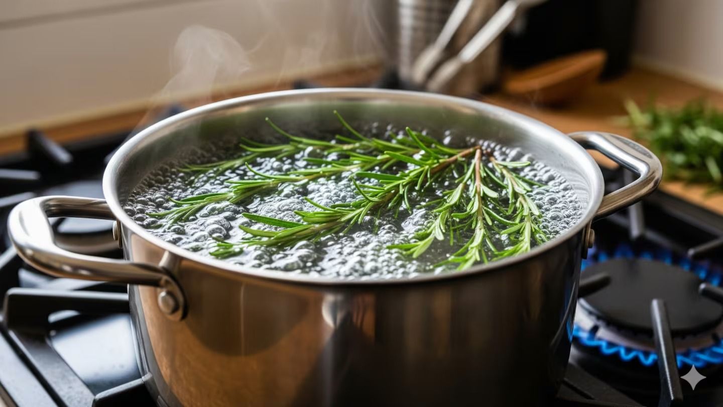 Hervir romero tiene múltiples beneficios y usos. Foto: Imagen generada con Gemini IA.