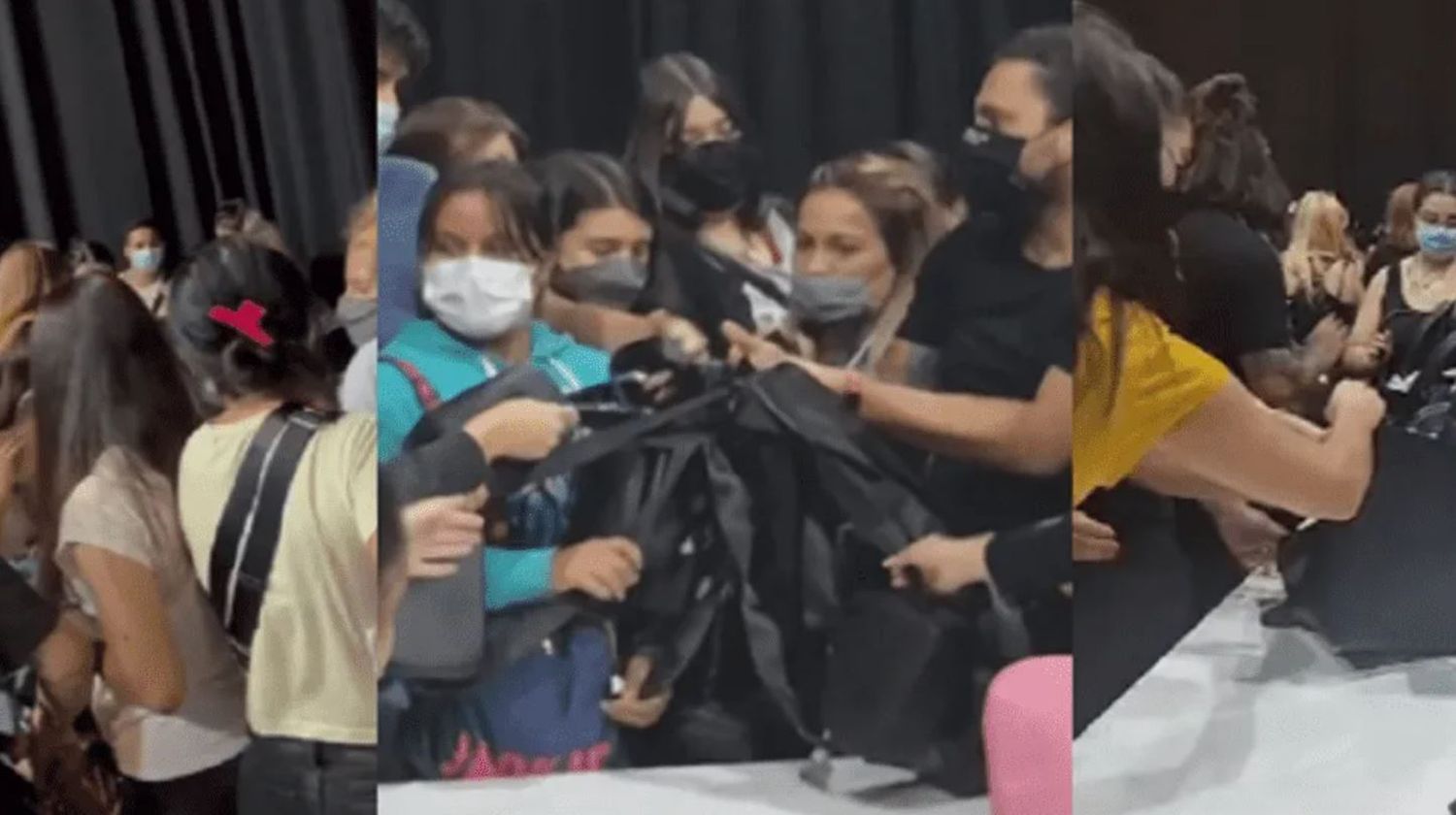 Descontrol y locura por el outlet de una famosa marca de carteras