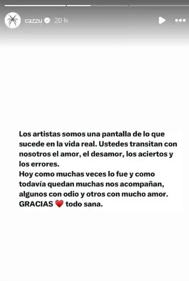 Cazzu también se refirió a su ruptura con Nodal. Foto Instagram