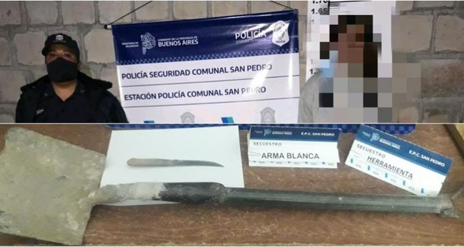 Detuvieron a una joven que intentó agredir a su mamá con una pala y causó destrozos en su casa