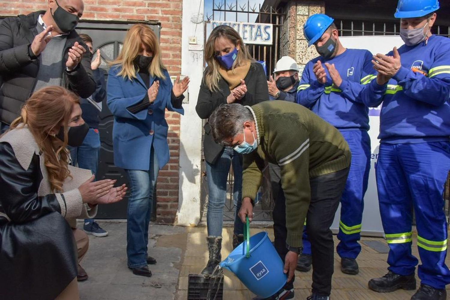 Galmarini, Sierra y Litza inauguraron una red cloacal en Avellaneda: "No hacemos distinción de acuerdo al color político"