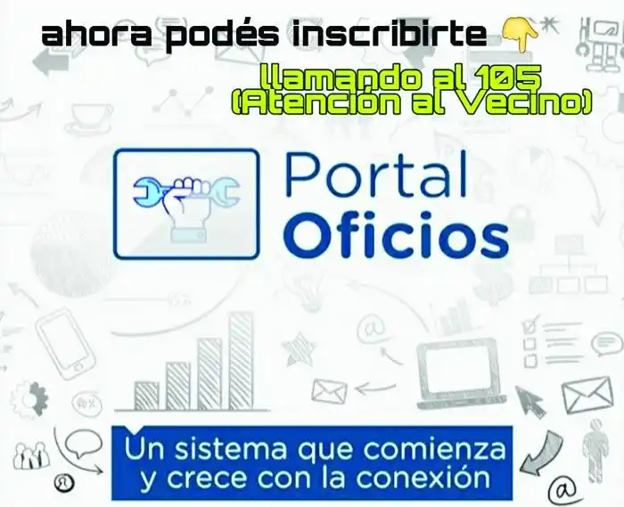 Ahora podés registrarte en el portal oficios llamando gratis al 105