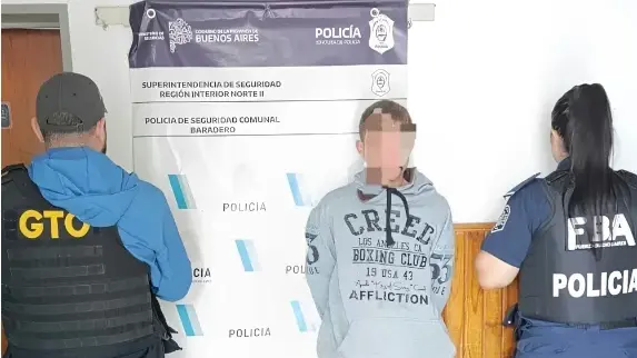 P.R.A.W., de 27 años, detenido acusado de matar a su expareja prendiéndola fuego en Baradero.

El Norte
