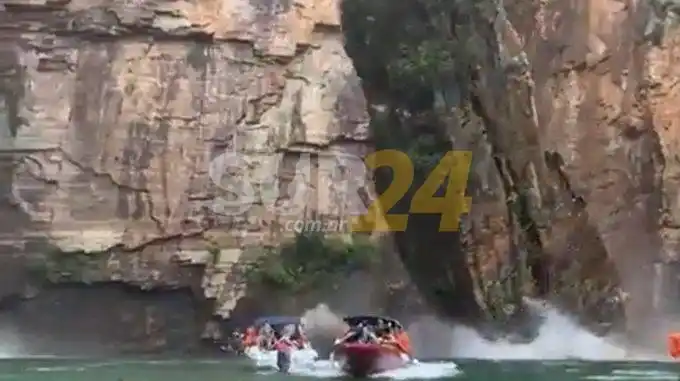 Tragedia en Minas Gerais: cayó una roca sobre turistas