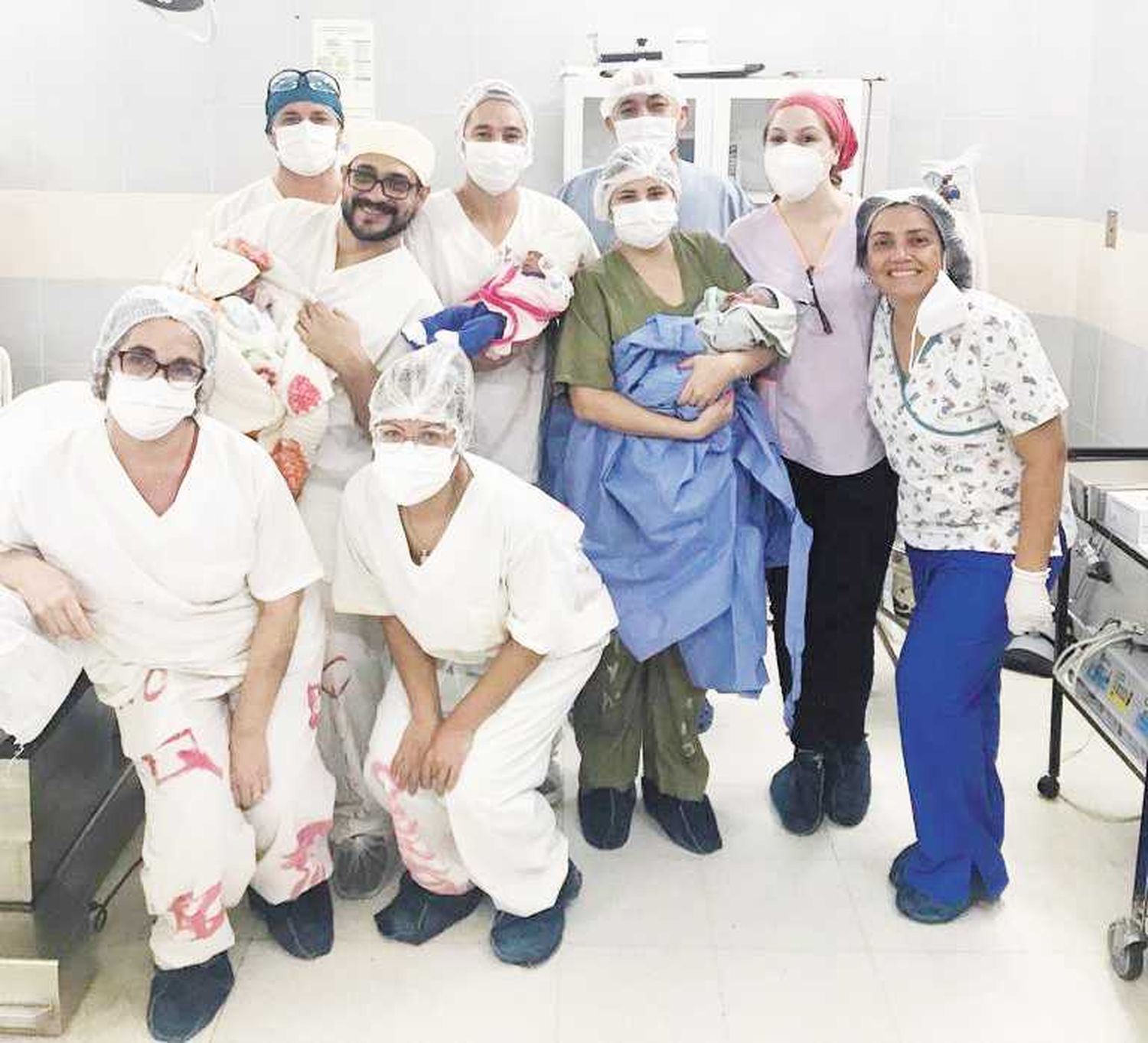 Con buena salud nacieron trillizos 
en el hospital de la Madre y el Niño