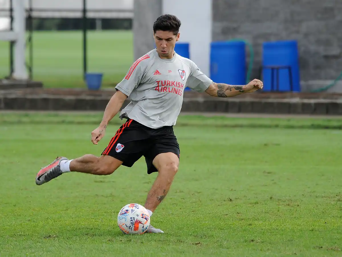 Montiel quedó concentrado y podría volver ante Arsenal