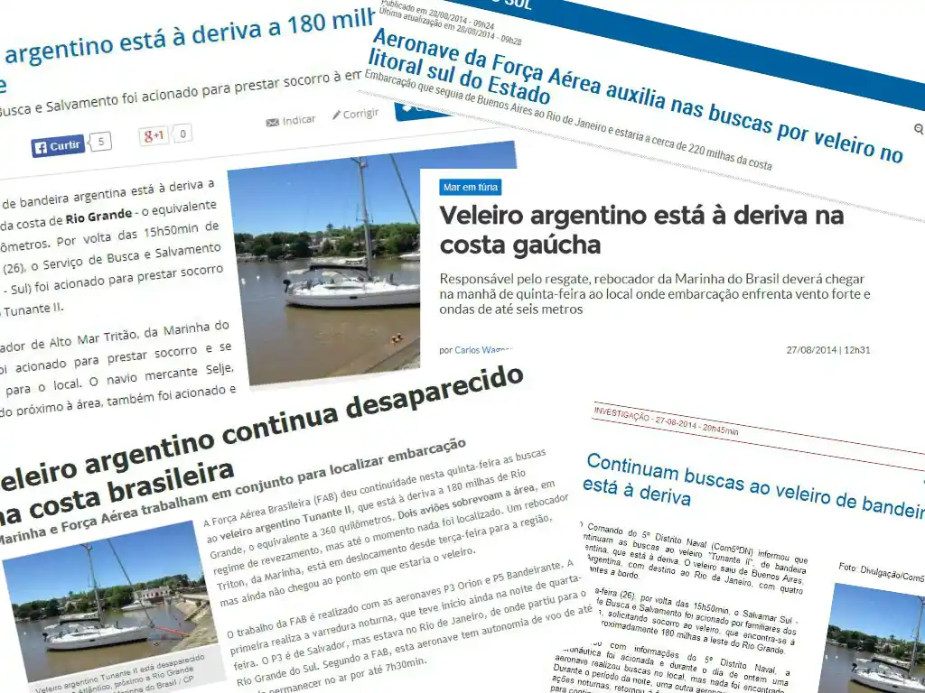 Naufragio: Qué dicen los medios de Brasil sobre los argentinos desaparecidos