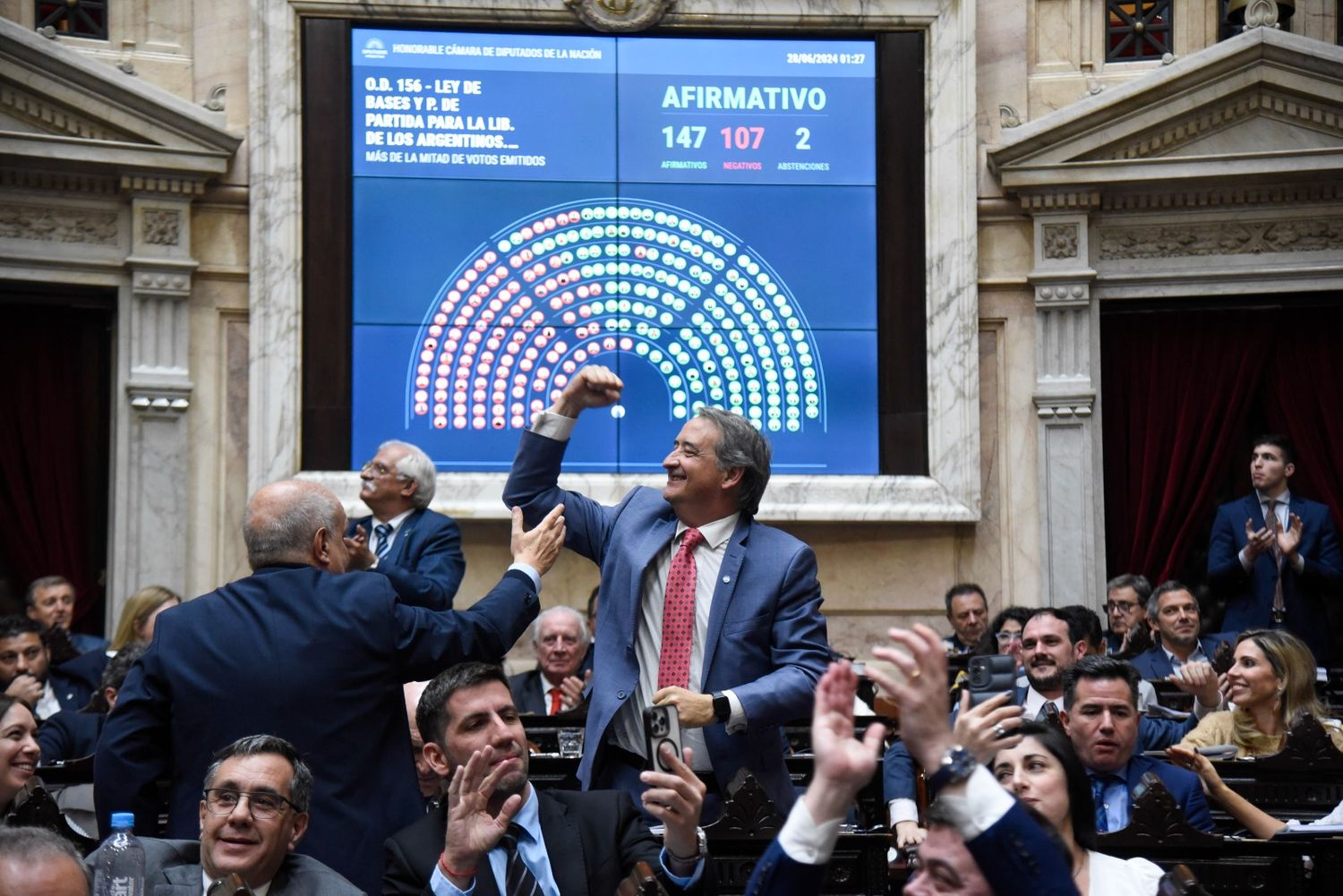 La Cámara de Diputados aprobó el viernes de manera definitiva la Ley de Bases impulsada por el gobierno de Javier Milei.