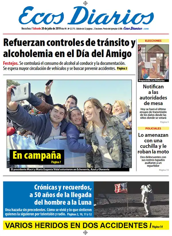 Tapa del 20 de julio de 2019