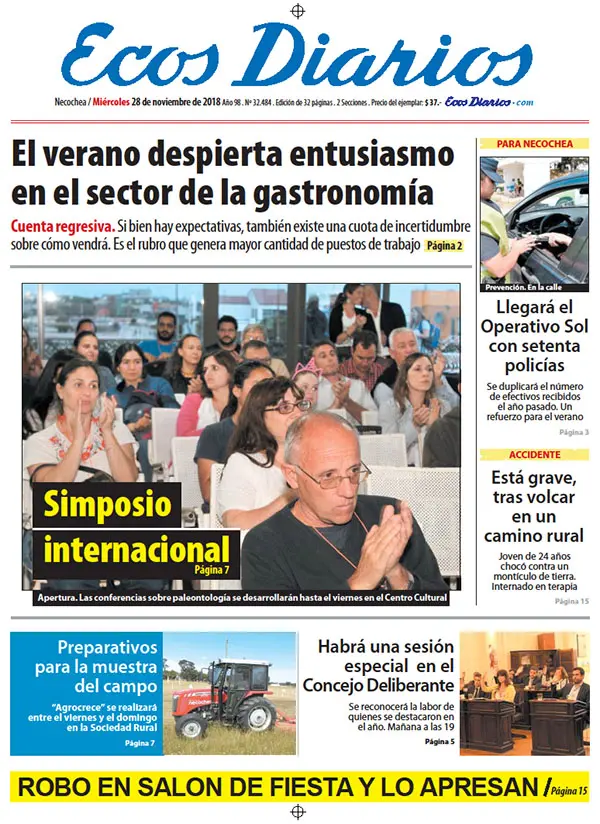 Tapa del 28 de noviembre de 2018