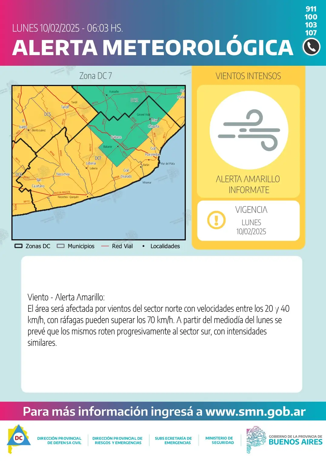 alerta por viento