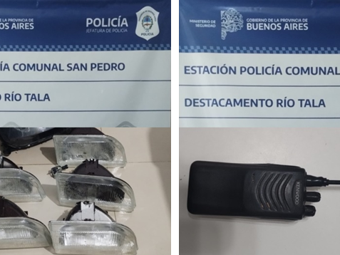 Allanamientos en La Tosquera: secuestraron elementos robados de un vehículo en ruta 9 y marihuana