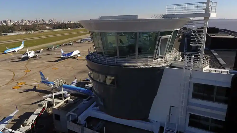 El Aeroparque Jorge Newbery.