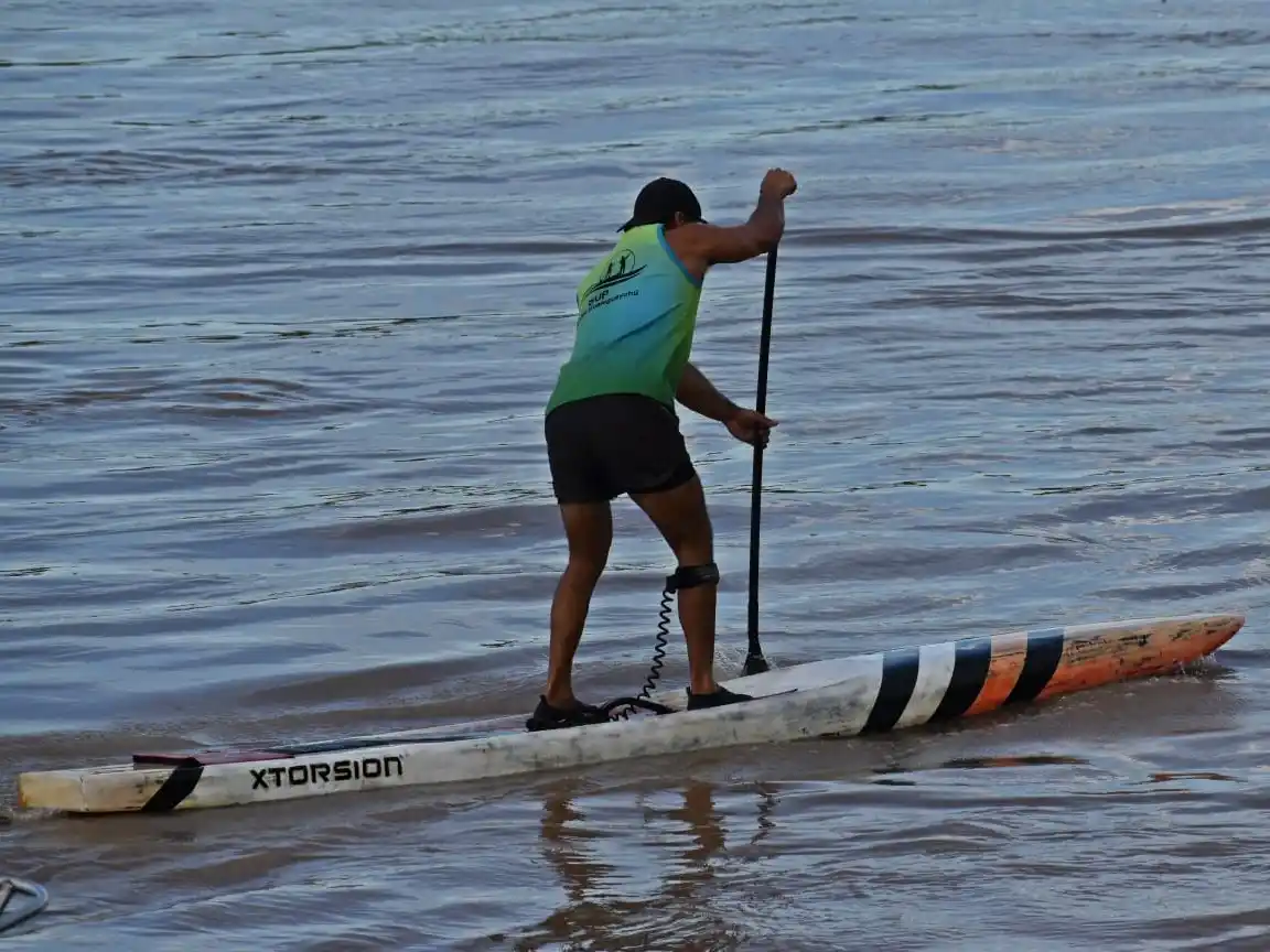 Tito Palacios tuvo una gran labor en el arranque del Campeonato Entrerriano de Canotaje y SUP