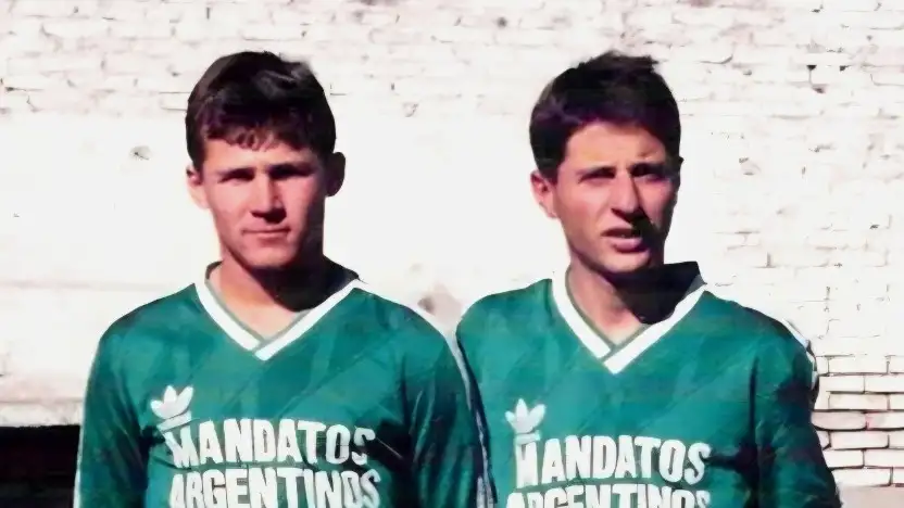 Agustín Dutto con Damián Bernarte en los años dorados de Sportivo.