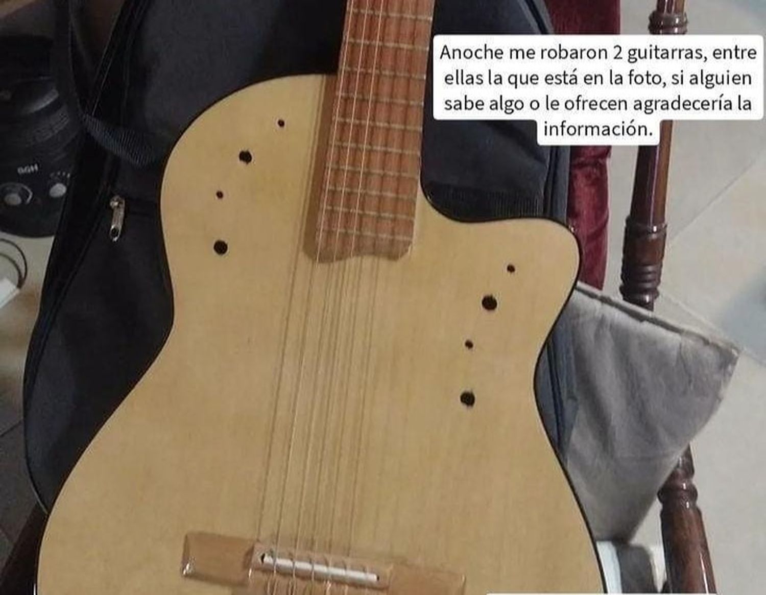 Martín García necesita recuperar sus instrumentos.