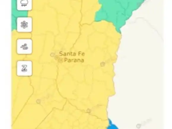 Fin de semana bajo alerta amarilla en el centro de Entre Ríos
