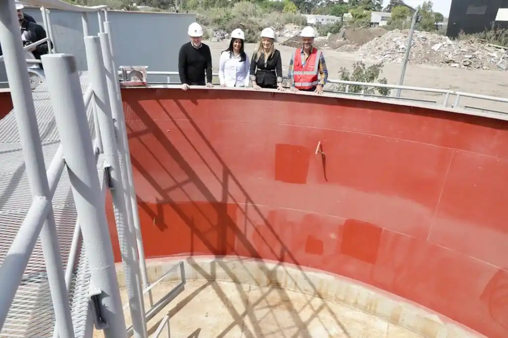 Galmarini, Nardini y Correa recorrieron la Planta d​epuradora Russo: "Es una obra muy esperada"