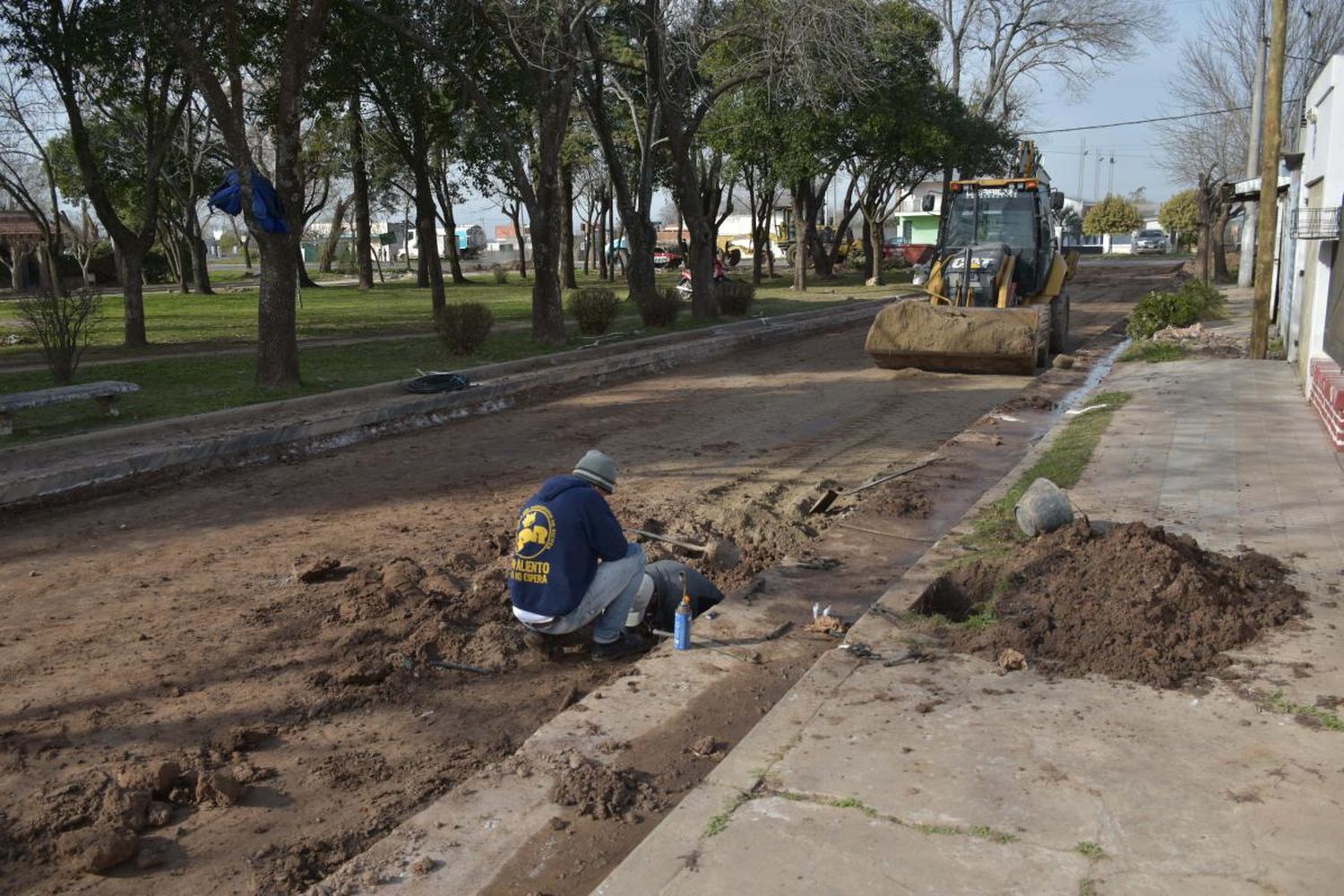 Barrio Rocamora: realizan trabajos de intertrabado 