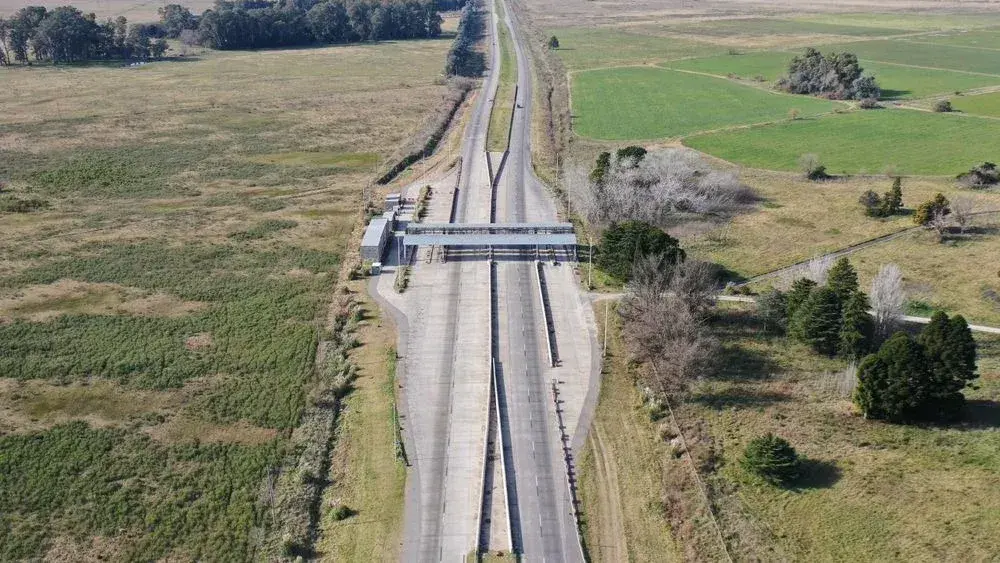 La estación de peaje en la ruta 6.