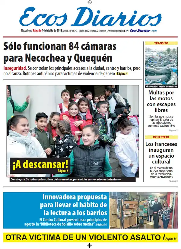 Tapa del 14 de julio de 2018
