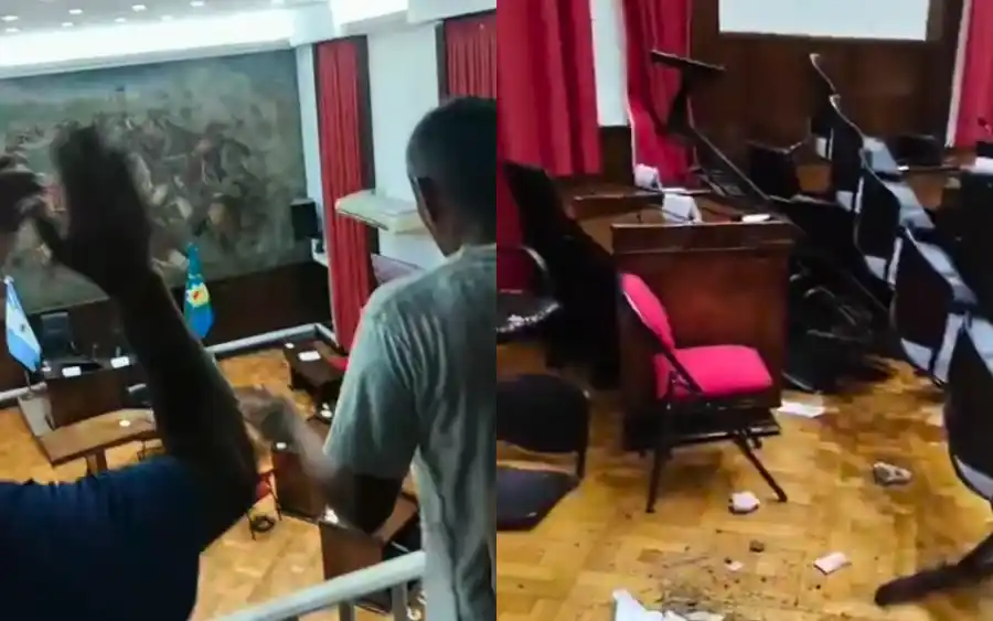 Protesta: Municipales irrumpieron en el Concejo deliberante