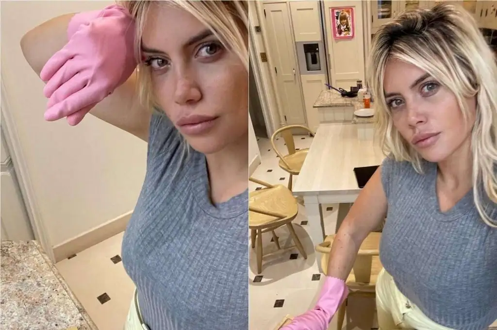 Wanda Nara compartió una foto en la cocina y le llovieron las críticas