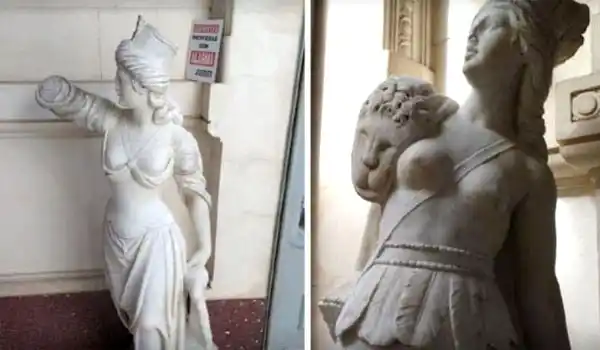 En Victoria dicen que las estatuas no pertenecen al Palacio San José